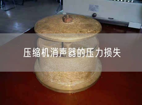 壓縮機(jī)消聲器的壓力損失